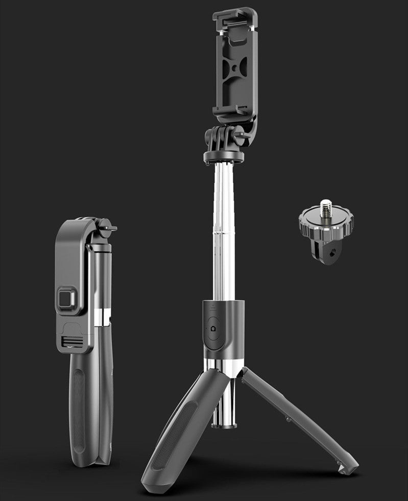 Compatible with Apple, t Tripod Selfie Stick Mobile Universal Live Triangle BrackeOne Bluetooth Selfie Artifact