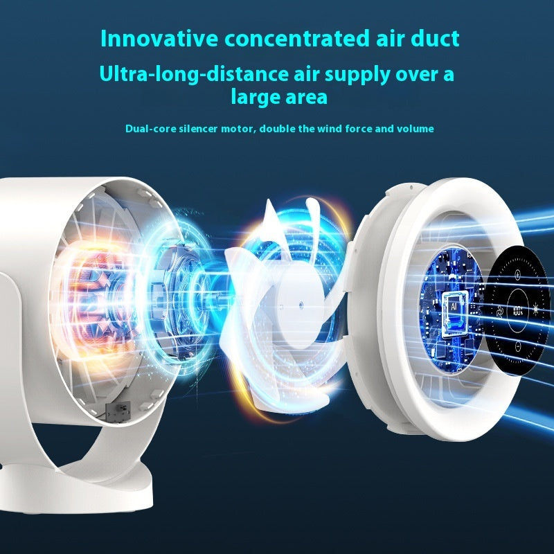 Rechargeable Wall Mount Table Fan Light Led Display Air Circulation Cooling USB Table Fan Light