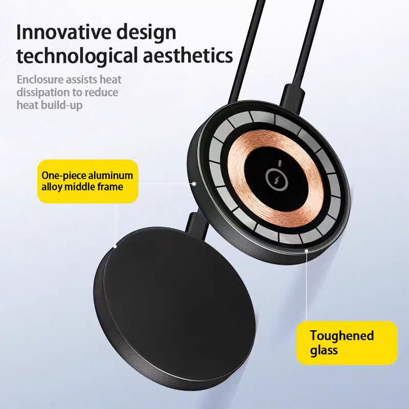 IPhone 17 Pro Pro Max Wireless Charger 15W Magnetic Wireless Fast Charging, Compatible With IPhone 12, 13, 14, 15, 16, And 17 Pro, Pro Max Series Models
